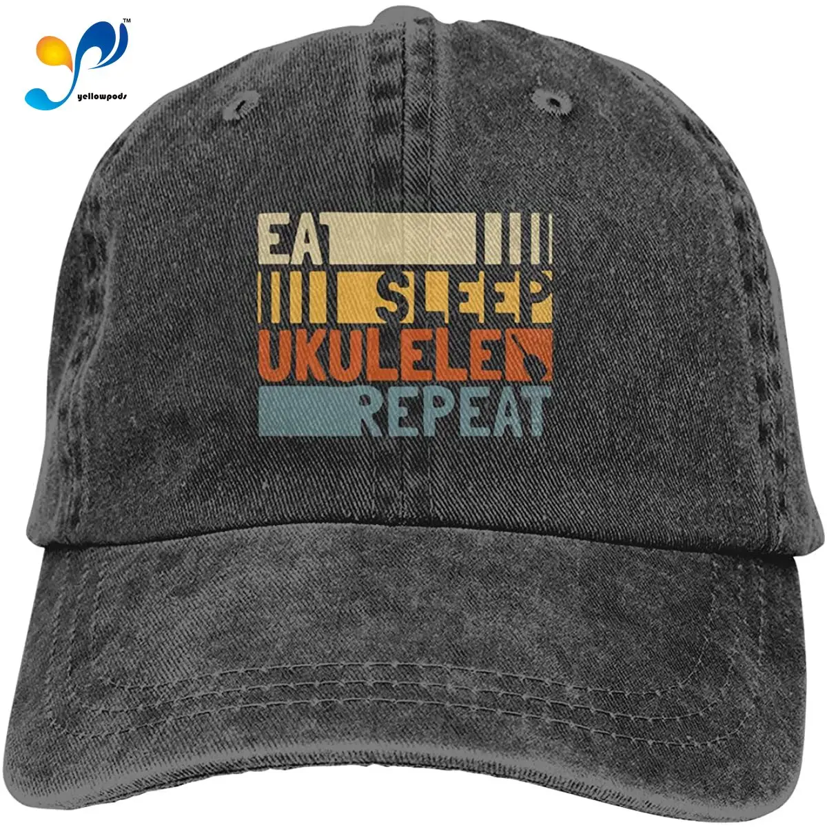 

Eat Sleep Ukulele Repeat Unisex Soft Casquette Cap Fashion Hat Vintage Adjustable Baseball Caps