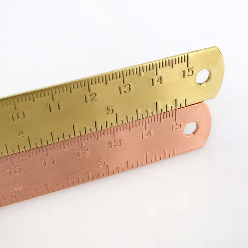 Meetee 1 шт. 15 см медная линейка ручной латунный инструмент для рукоделия Пряжка DIY