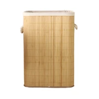 storage folding laundry basket organizer hand woven large capacity bamboo baskets cover household clothes storage bucket