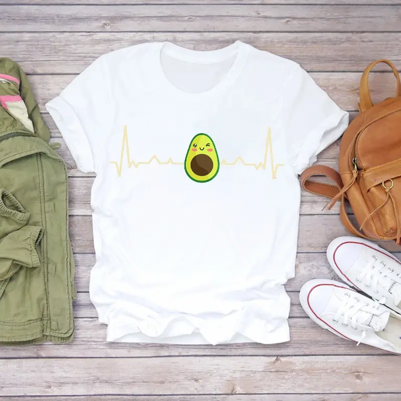

Cute Tshirts Short Sleeve Summer Ladies 90s T Shirts O-neck Top Womens Clothing Kawaii Simple Casual Cartoon Printed T-shirt