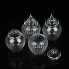 Изысканная миниатюрная прозрачная стеклянная банка для конфет и фруктов 1:12 для кукольного домика, модель бутылки для конфет, украшение для кукольного домика