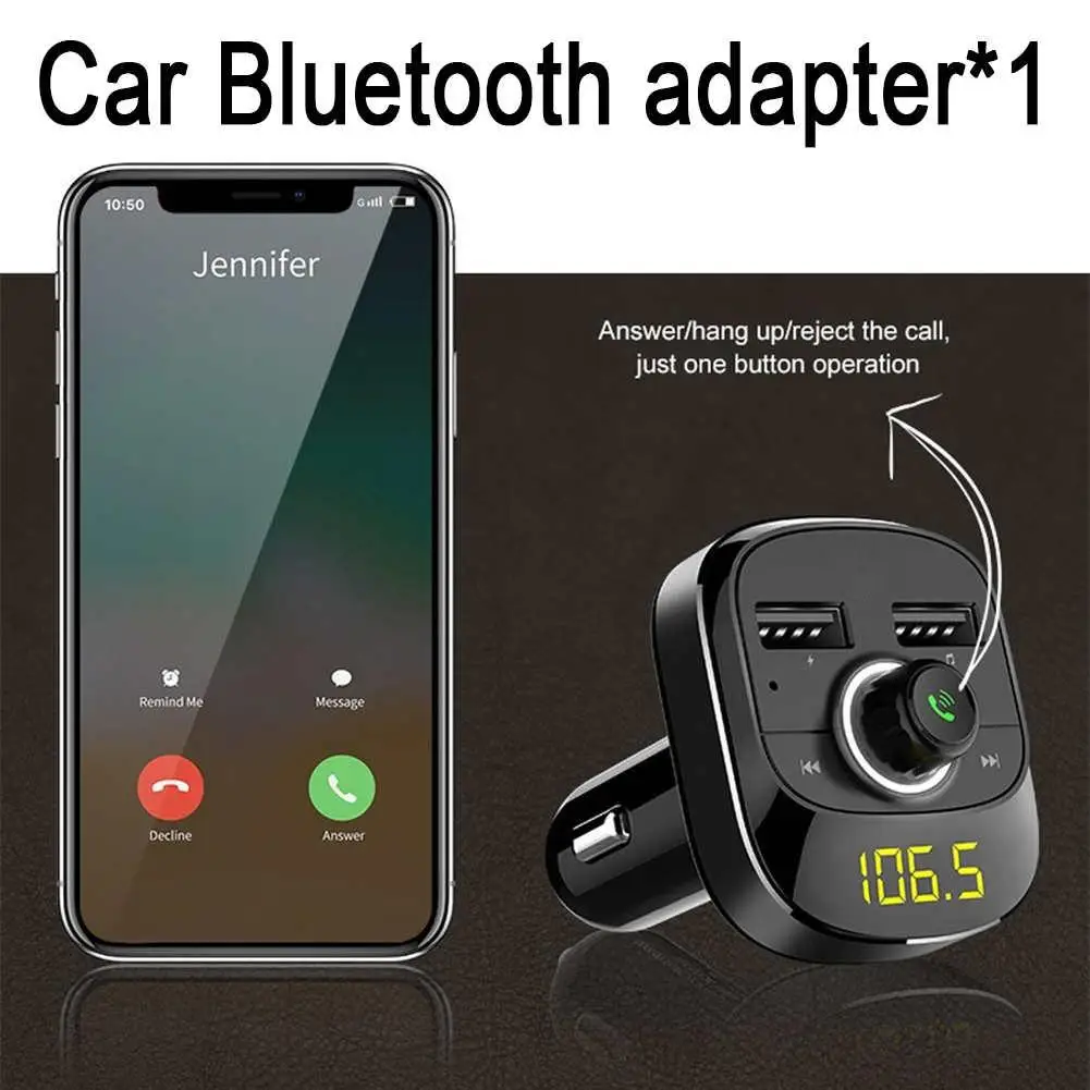 Car Handsfree Wireless Bluetooth Kit FM Transmitter LCD MP3 Player 3.1A Dual USB Charger Modulator Accessories | Обустройство дома