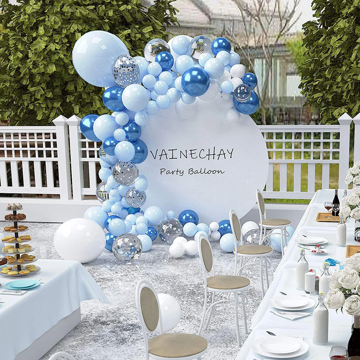 Globo de l&aacute;tex azul oc&eacute;ano Macaron para ni&ntilde;os y ni&ntilde;as, decoraci&oacute;n para fiesta de cumplea&ntilde;os, suministros para fiesta de baby Shower, decoraci&oacute;n de la casa-1