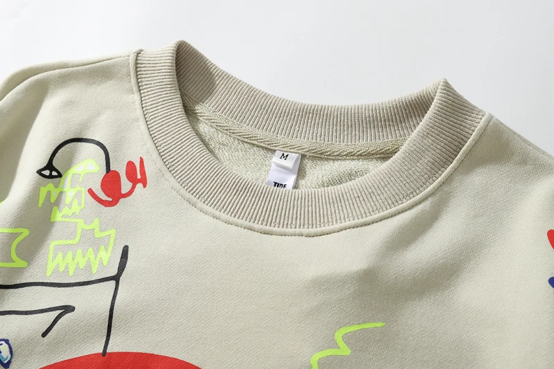 Уличная одежда в стиле хип хоп мужские толстовки с круглым вырезом Ретро стиль