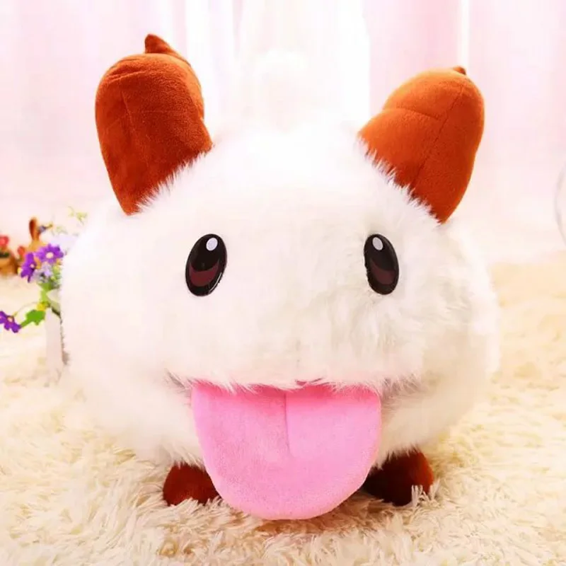 

25Cm Cartoon Game League of Legends Pual Lol Limited Poro Plush Stuffed Toy Kawaii Doll White Mouse Cartoon Kids Toys Gift