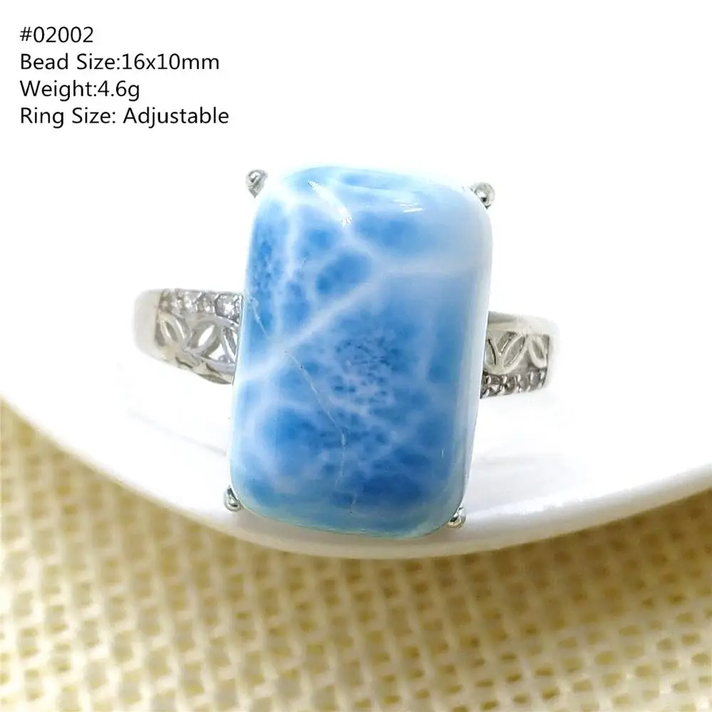 Мужское и женское кольцо с камнем AAAAAA регулируемый размер из натурального синего