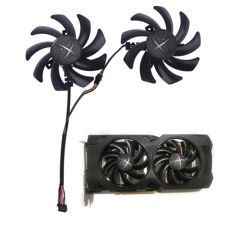 

2pcs RX 480/470 Graphics 4Pin 85mm fans 0.35A VGA Cooler Fan For XFX R9 390/390X 8G RX480 RX470 Video Card cooling