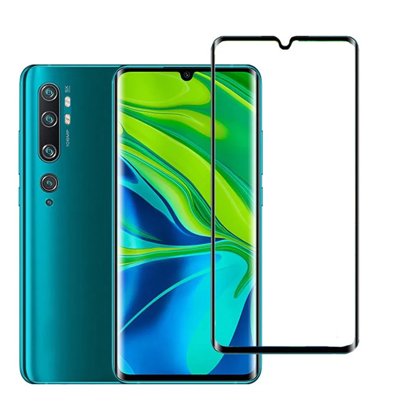 9H стекло для Xiaomi Mi Note 10 закаленное изогнутое полное покрытие клеевой экран