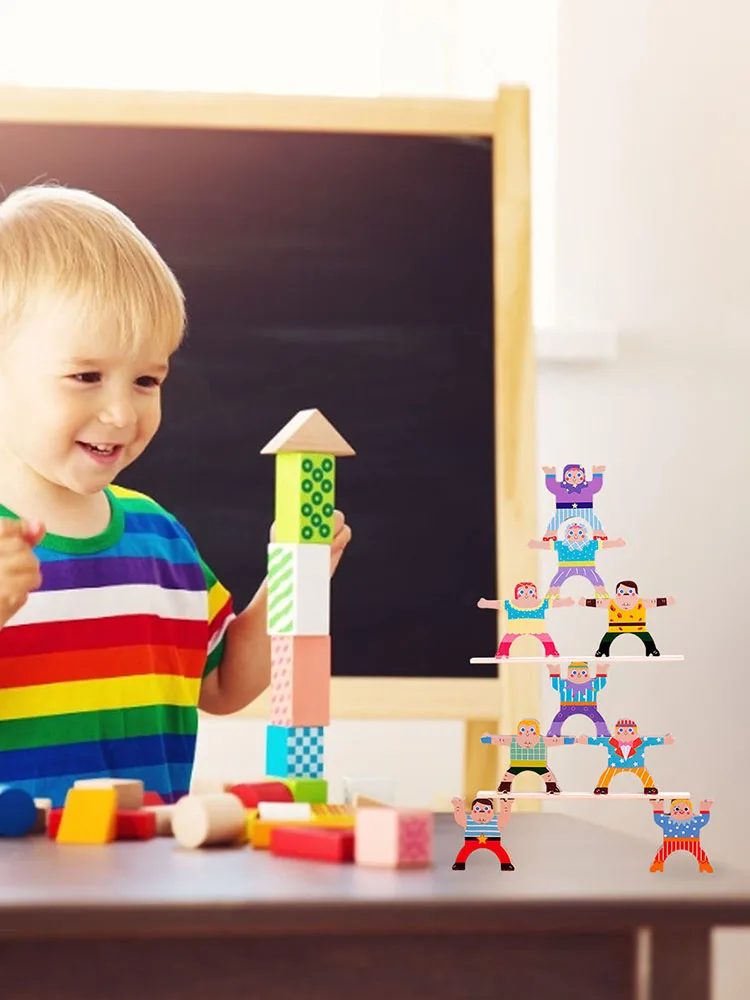 Лягушонка для штабелирования игра Kid балансирующие блоки кирпечей из глины