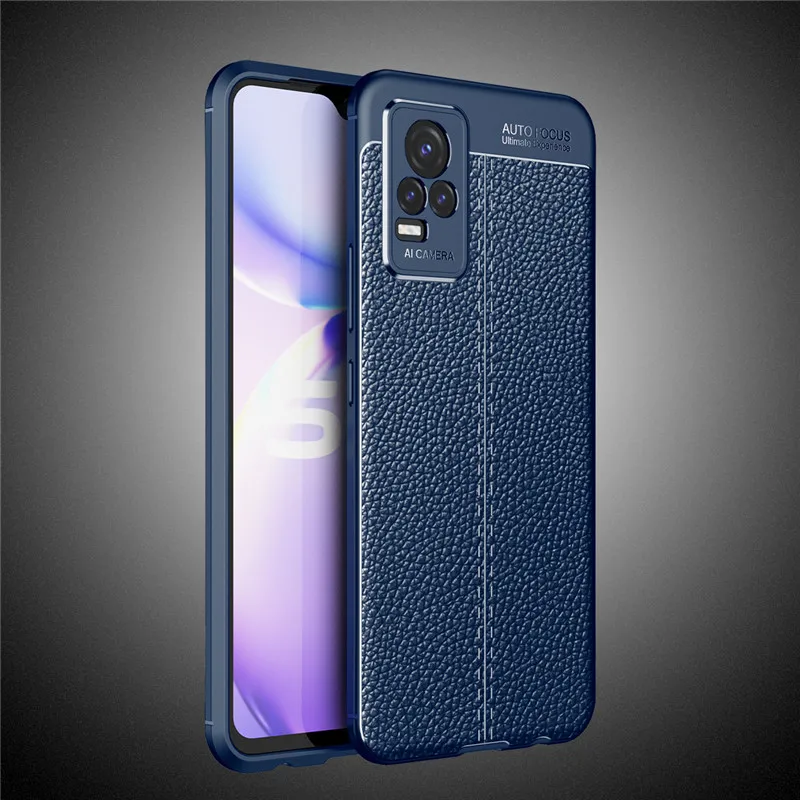 For Vivo V21e Cover Case V21 V23 V23e Shockproof TPU Soft Leather Phone Coque Funda Bumper | Мобильные телефоны и