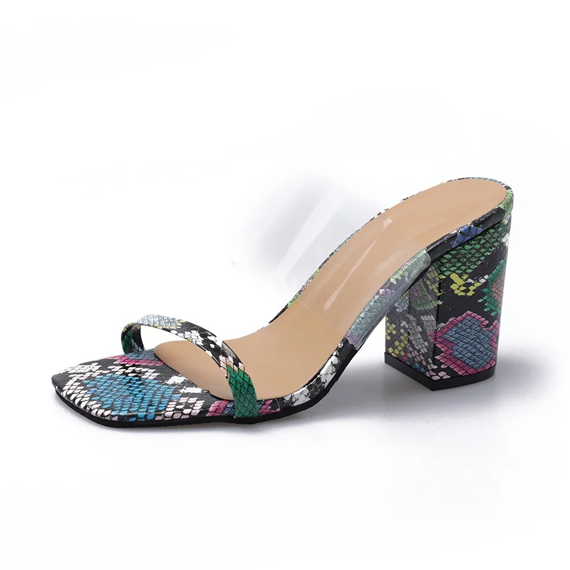 Модные прозрачные женские босоножки из ПВХ на высоком каблуке с открытым носком