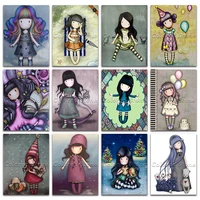 new diamond painting cartoon girl child doll balloon christmas 5d diy full square drill embroidery 3d round mosaic drawing gg10