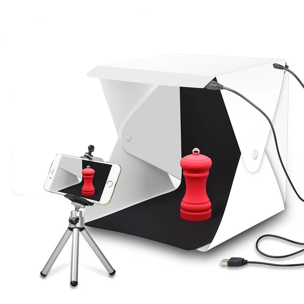 

Mini Portable Folding Lightbox Photography Studio Soft box LED Light photo Soft Box for iphone DSLR Camera Photo Background