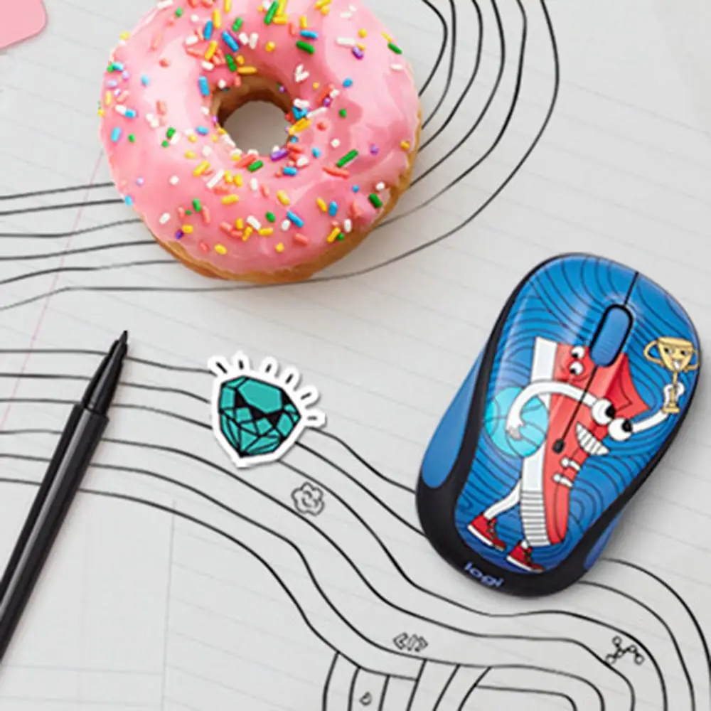 Logitech M238 V3 3 клавиши мультфильм USB беспроводной 1000DPI оптическая компьютерная мышь