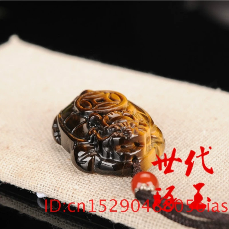 Натуральный желтый китайский Нефритовый дракон черепаха кулон тигровый глаз