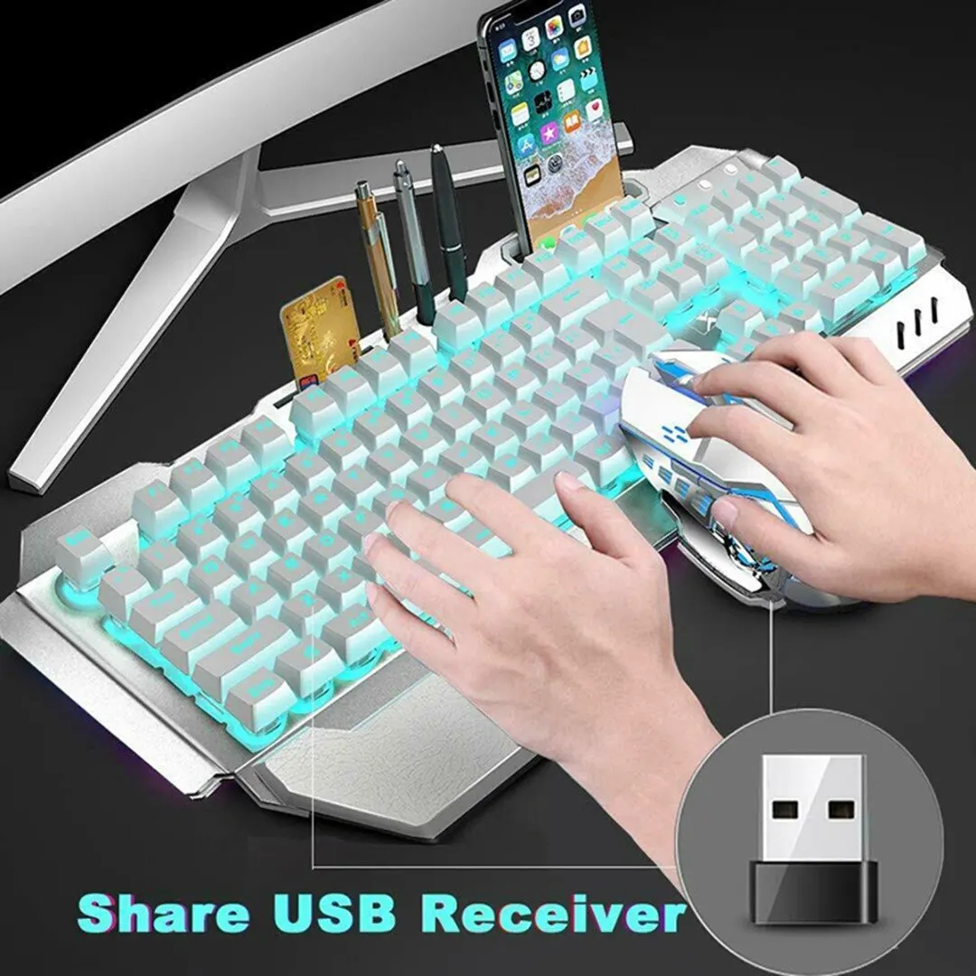 Цветной светодиодный с подсветкой USB перезаряжаемая Беспроводная игровая