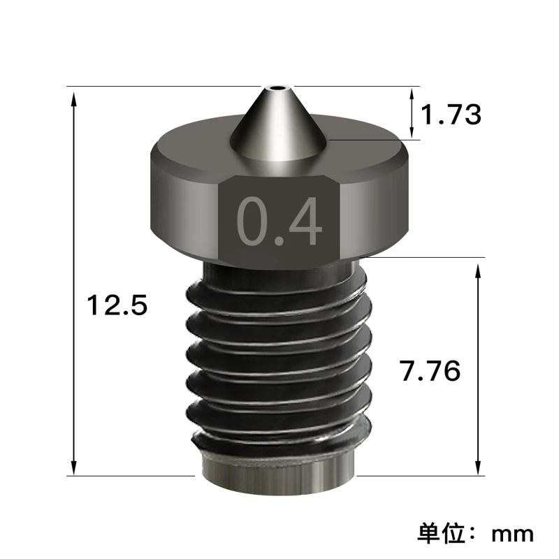 Высококачественная V6 форсунка из закаленной стали для 3D принтера s hotend Форсунка