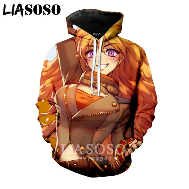 As shown 10 LX 3d принт зимняя новая одежда для мужчин и женщин толстовка Аниме RWBY Толстовка с длинным рукавом Топ Повседневный пуловер в стиле Харадзюку хип-хоп - Цвет: As shown 10