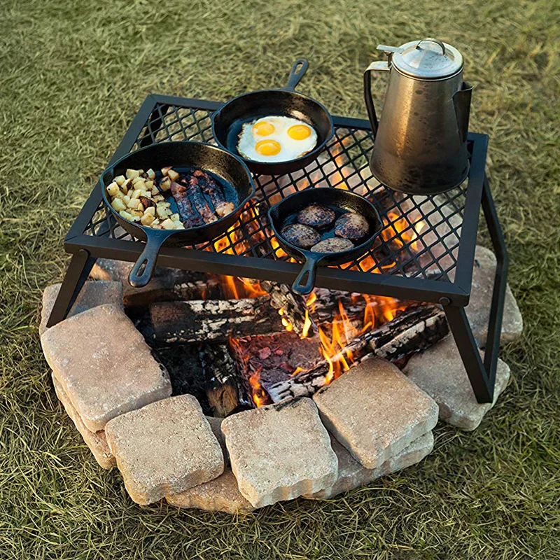 

Outdoor Barbecue Grill BBQ Camping Folding Barbecue Stove Home Simple BBQ Rack