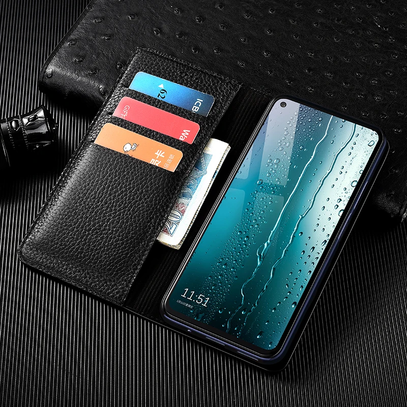 

Litchi Pattern First Layer Genuine Leather Case for Huawei Y5 Y6 Y6S Y7 Y8 Y9 Y9S Y5P Y6P Y7P Y8P Pro Prime Magnetic Flip Cover