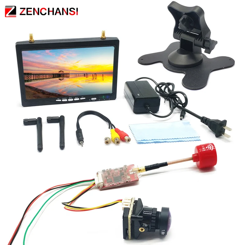 5 8G 40CH 7 дюймов HD 1024*600 IPS монитор Встроенный аккумулятор с 800 МВт передатчик +