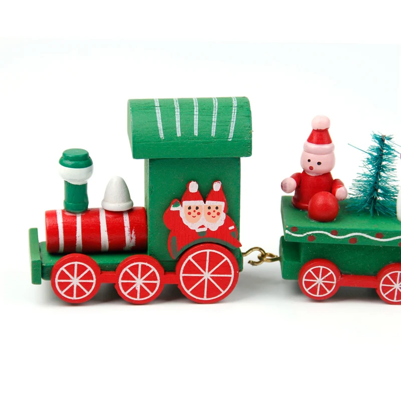 PATIMATE Christmas Wooden Train Merry Christmas Decorations For Home Christmas Ornaments Xmas Navidad Gift New Year