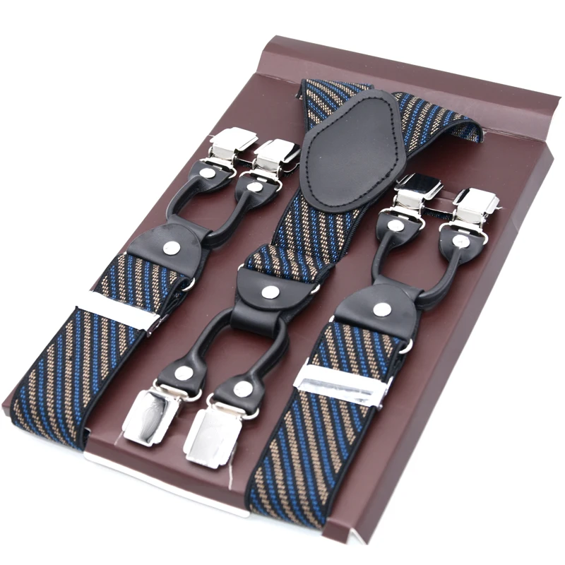 Черные кожаные подтяжки мужские ремни зажимы подтяжек винтажные повседневные