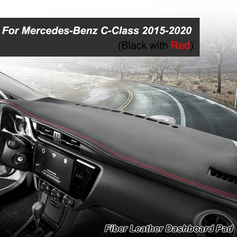

for Mercedes-Benz C-Class W205 Anti-Slip Mat Dashboard Pad Sunshade Dashmat Carpet Accessories C-Klasse C180 C200 C220 C250 C300