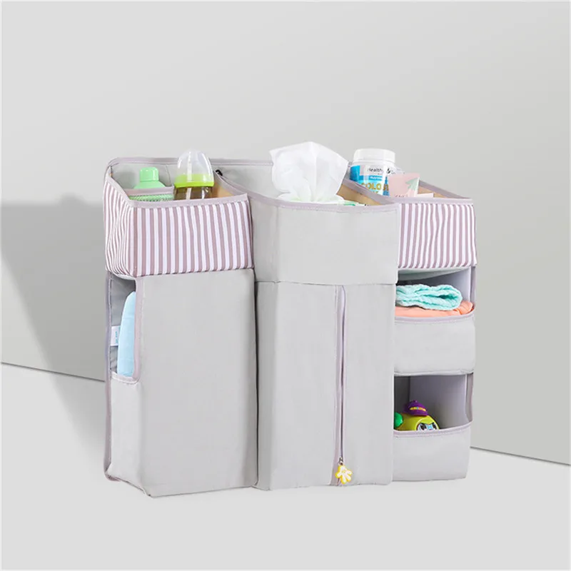Portable Baby Crib Organizer Bed Hanging Bag for Essentials Diaper Storage Cradle Bedding Set Caddy | Мать и ребенок
