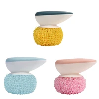 hpdear fiber cleaning brush set of 3 quick foaming cleaning can brush bowls plates pans