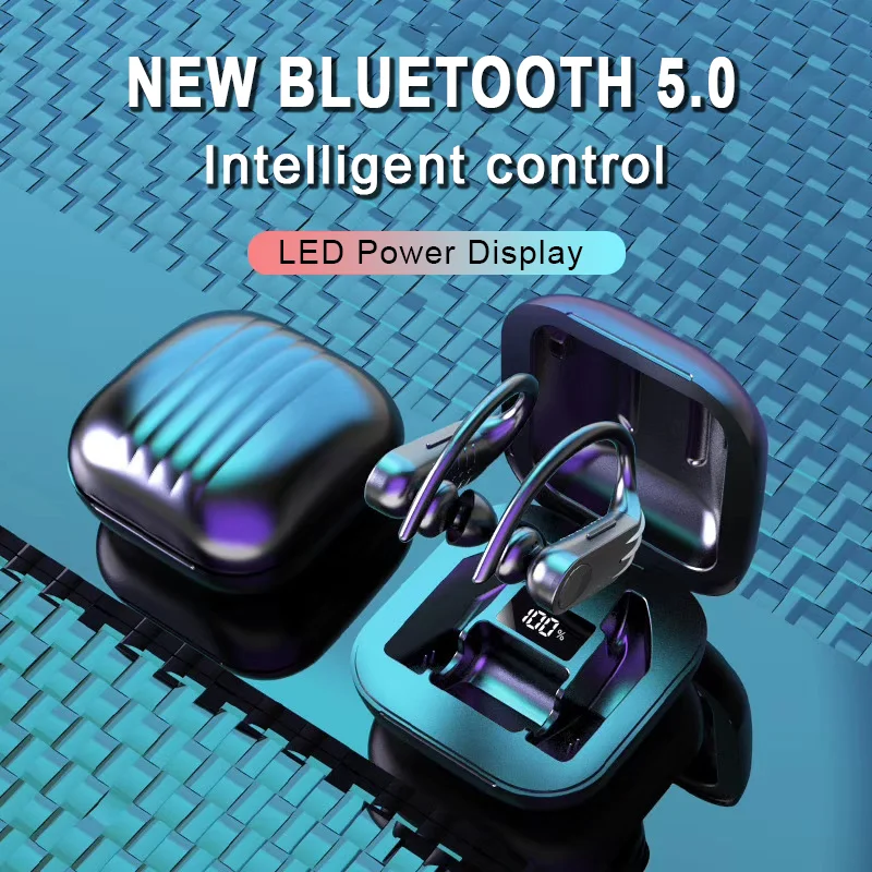 VITOG B1, Bluetooth 5,0, спортивные водонепроницаемые наушники, настоящие беспроводные наушники, ушные крючки, стерео, TWS 8D, гарнитура, PK Q62 Q32