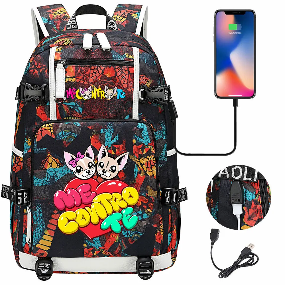 

Me Contro Te Backpack Girl Boy Large Capacity Schoolbag Laptop Bag Waterproof Multifunction USB Charging Travel Backpack Mochila