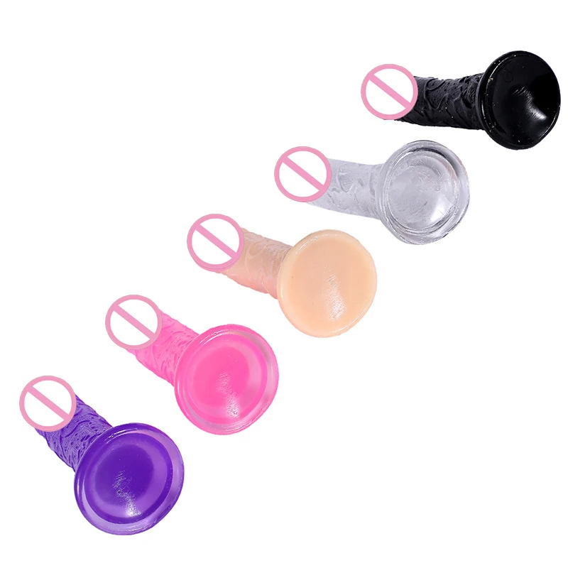 Новые секс-игрушки для взрослых Прозрачный Многоцветный пенис из ТПЭ Женский