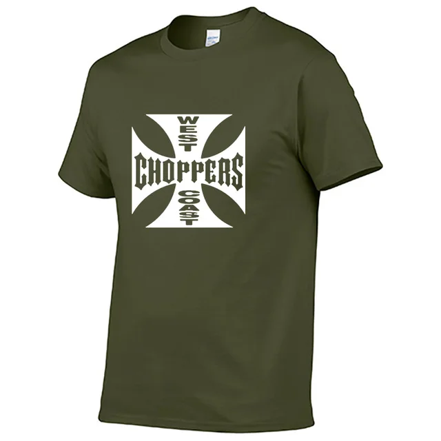 Мужская хлопковая футболка с коротким рукавом Повседневная принтом West Coast лето