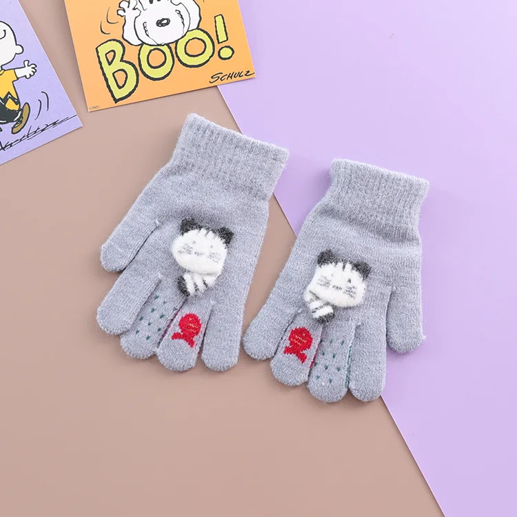 Перчатки вязаные детские осенне-зимние теплые От 2 до 4 лет с пальцами прекрасные