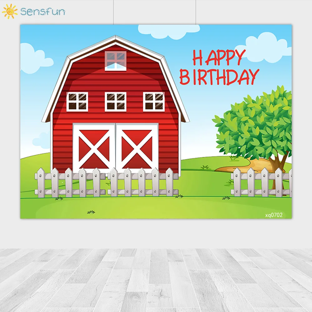 Задний фон на тему фермы Sensfun для детской фотосъемки день рождения реквизит