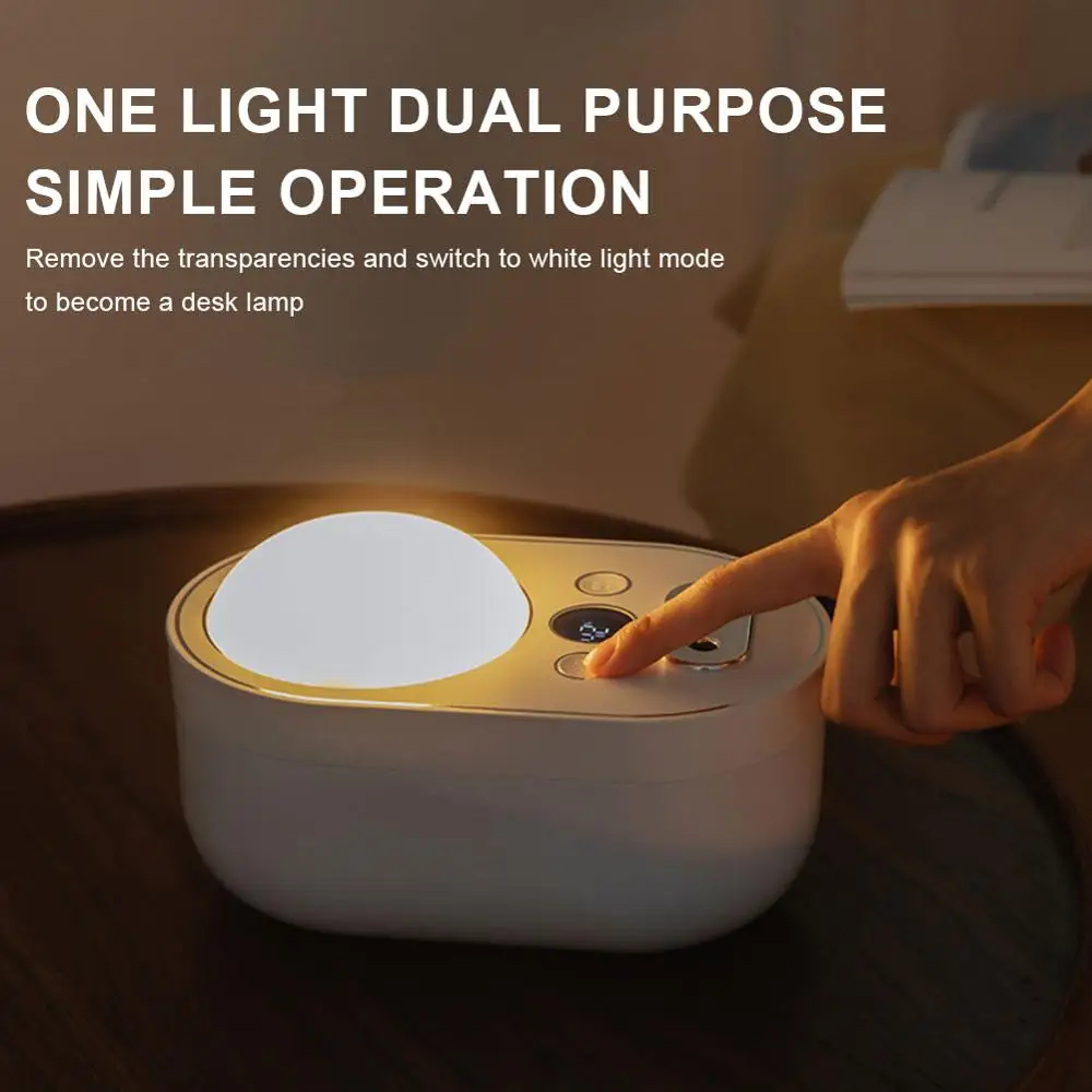 

USB Charging Double Jet Projection Humidifier Projection Lamp Night Light Silent Large Capacity Humidifier for Bedroom Baby Room