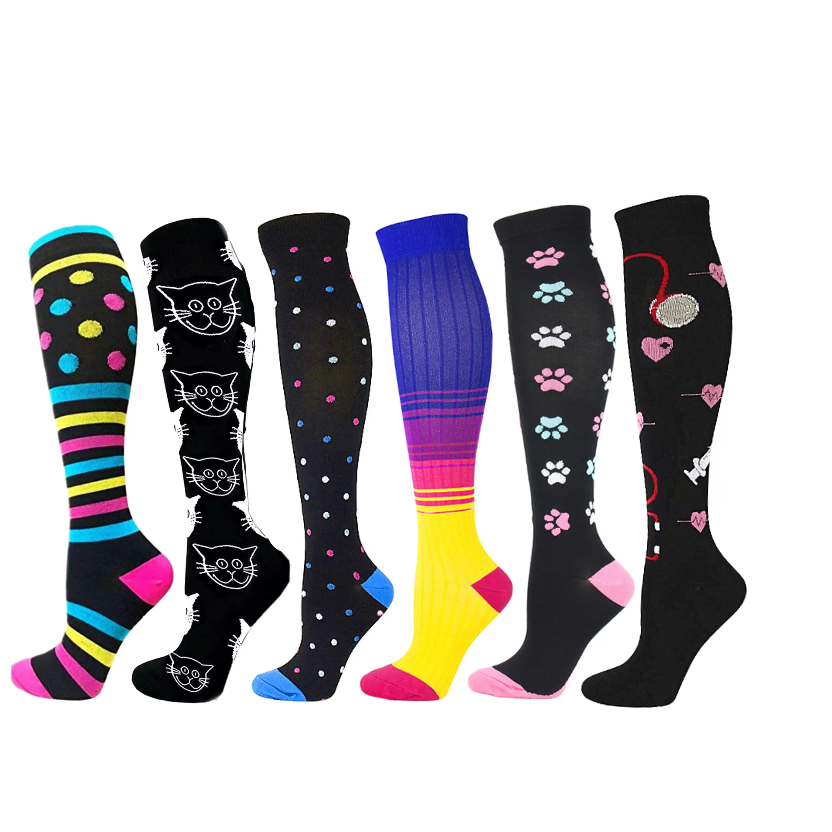 

58 стилей, компрессионные носки, футбольные, лучшая градиентная форма, спортивные носки, компрессионные, подходят для варикозного расширени...