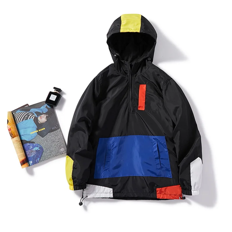 Модная мужская теплая куртка Мужская модная весенняя и осенняя с капюшоном