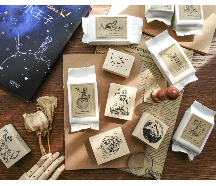 Le Petit Prince серия украшения штамп деревянные резиновые розы планета штампы для stationery канцелярские принадлежности DIY ремесло Стандартная печать