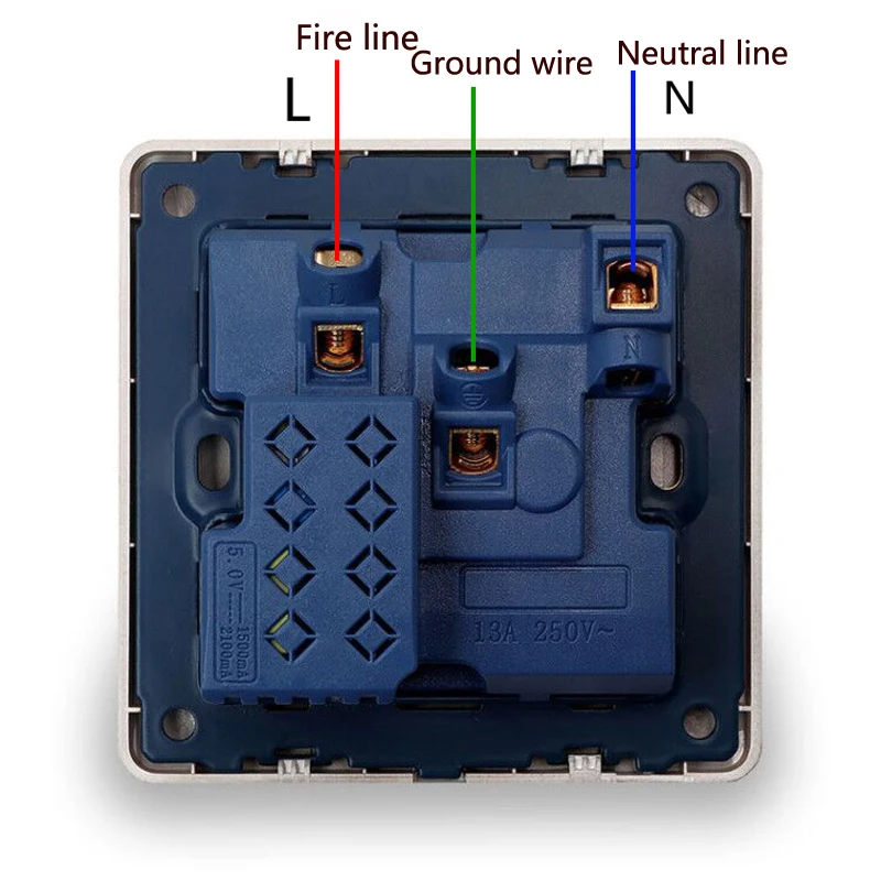 

10pcs Home Improvement USB Wall Socke 13A British Standard Three-holes Five-holes Universal Multi-function with Switch Outlet