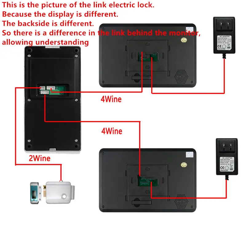 Tuya APP Control Video Intercom 7 Inch LCD Wifi Wireless Video Door Phone Doorbell Visual Intercom KIT For 2/3 Apartment