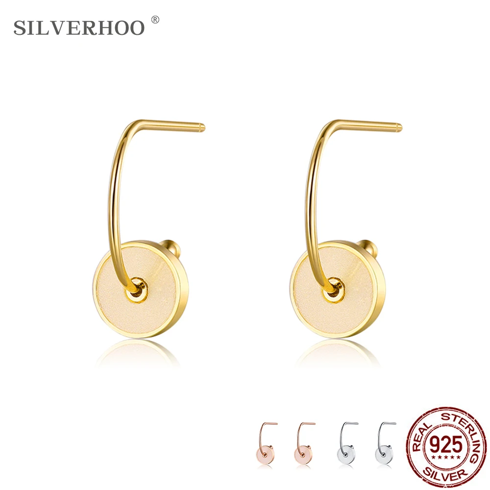 

Женские серьги SILVERHOO из стерлингового серебра 925 пробы, круглые Разноцветные серьги-гвоздики, элегантные женские ювелирные изделия вечерни...