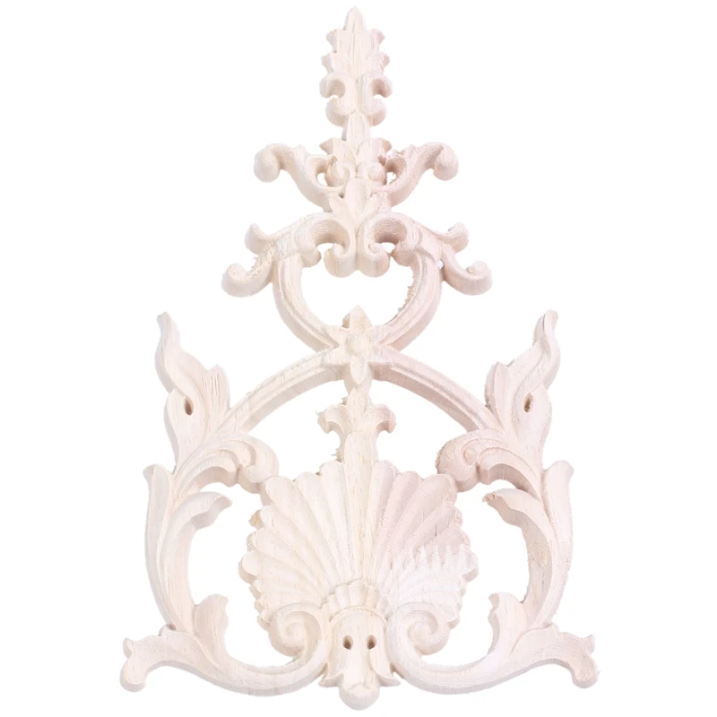 

1X Rubber Wood Carved Applique Vintage Furniture Craft Decor Promotion