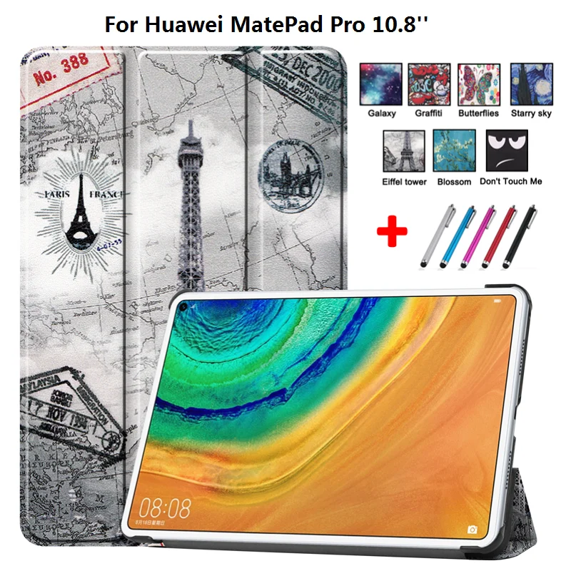 Чехол с рисунком башни звездного неба для Huawei MatePad Pro 10 8 дюйма тонкий складной