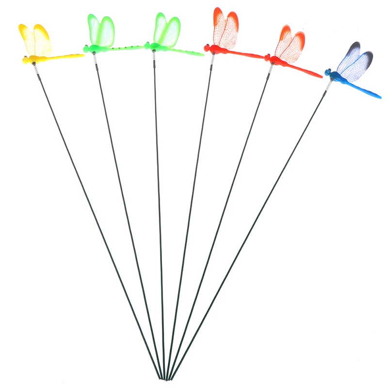 

5 Pcs/Pack Garden 30cm Artificial Insects Dragonfly Flower Garden Decoration Lawn Decoration Random Color