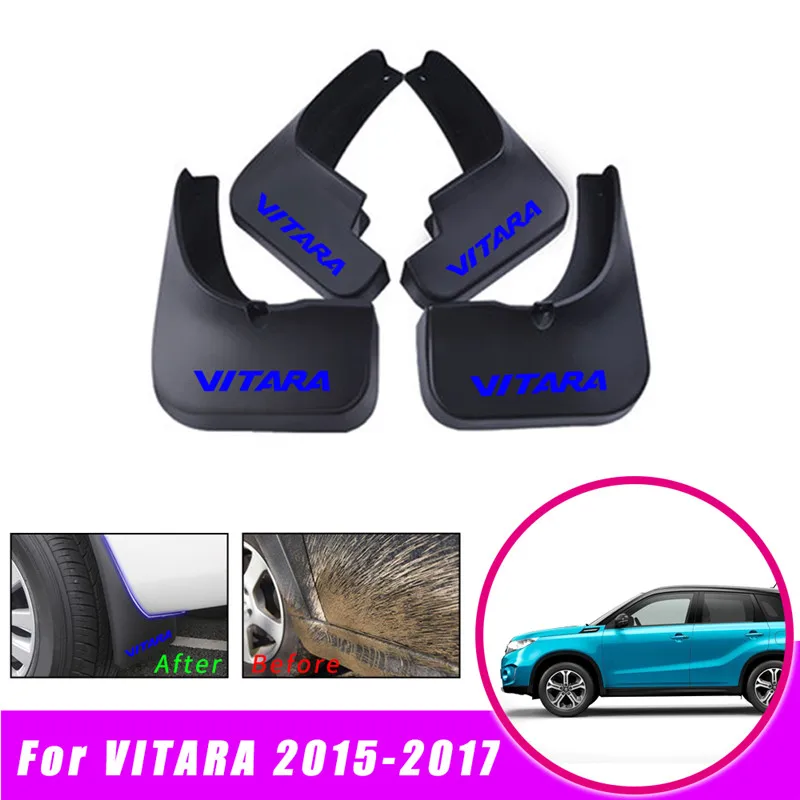 Фото 4 шт., брызговики для Suzuki Vitara 2015 2016 2017 2018 2019 2020 2021 №3