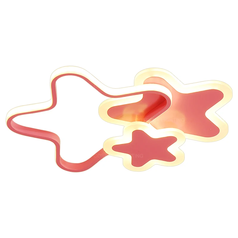 Потолочный светодиодный светильник в виде розовой звезды с регулируемой