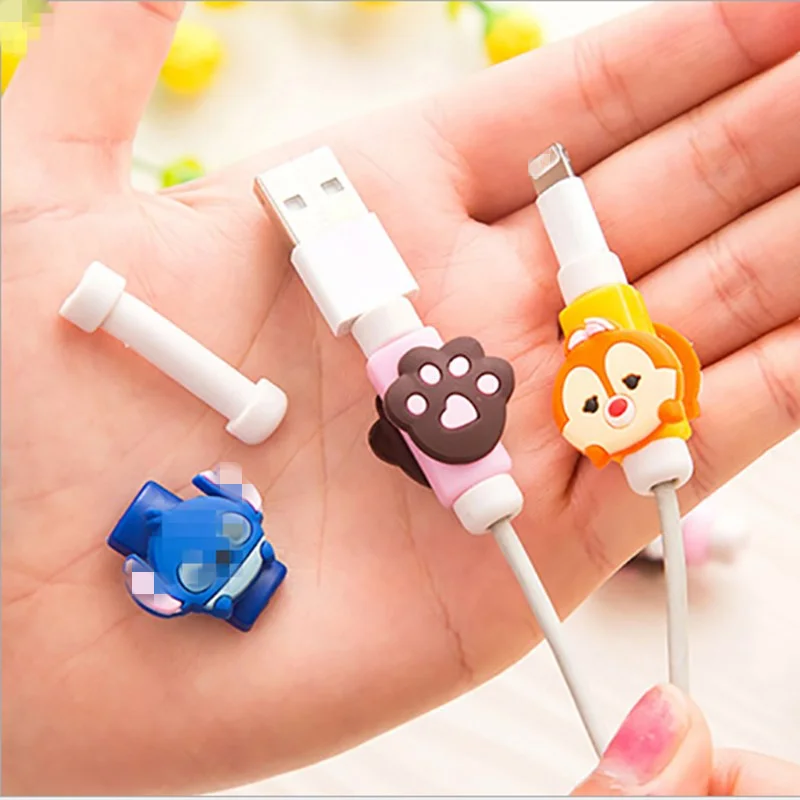 100pcs Cartoon Cable Protector for iphone Saver USB Charging Data Line Protective Sleeves Winer iPhone 5s 6s Ipad mini | Электроника