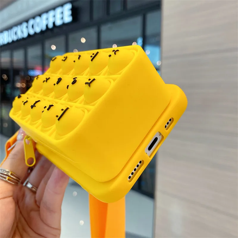 Милые объемные мешки для монет популярный бумажник пузырьковый чехол Xiaomi Redmi Note 10